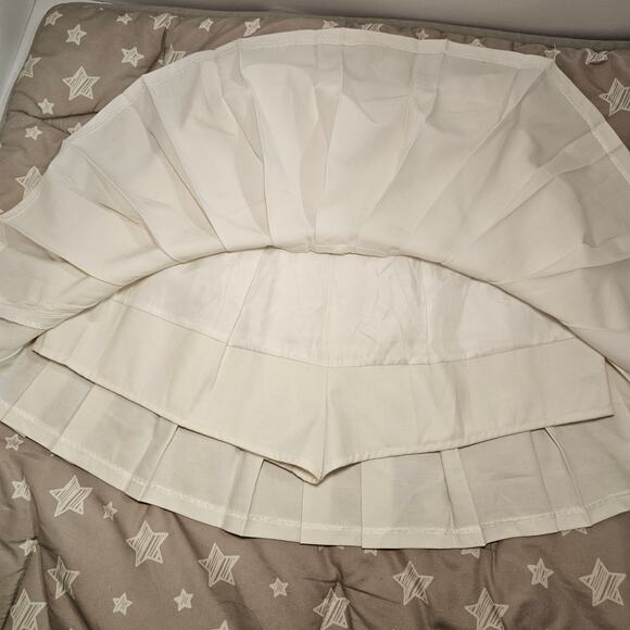 White Tennis Pleated Skirt Skort Preppy High Waist A Line Size 2 Women - Picture 5 of 15